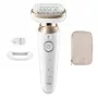 Braun Silk-épil 9 Flex SES9-011 3D Epilator, Wet & Dry, White/Gold