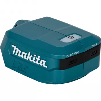 Makita ADP15 18V LXT USB Adapter with Dual USB Ports, 2.1A per Port, Overload Protection, Black