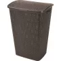 CURVER My Style 55L Laundry Box, Dark Brown, Rattan Effect, 43x33x60cm