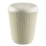 CURVER Knit 7L Round Bathroom Waste Bin in White