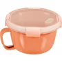 CURVER Smart To Go Mix Noodles Food Bowl Round 0.9L Transparent with Green Accents, BPA-Free, Leak-Proof, Microwave & Dishwasher Safe