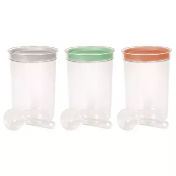 CURVER Round Food Bowl with Spoon, 1.7L, Assorted Colour, BPA-Free Plastic