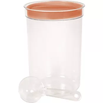 CURVER Round Food Bowl with Spoon, 1.7L, Assorted Colour, BPA-Free Plastic