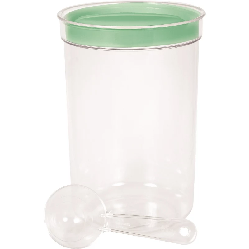CURVER Round Food Bowl with Spoon, 1.7L, Assorted Colour, BPA-Free Plastic