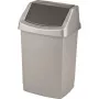 CURVER Click-it 25L Pedal Bin, Silver, 32.5 x 26.5 x 50.5 cm