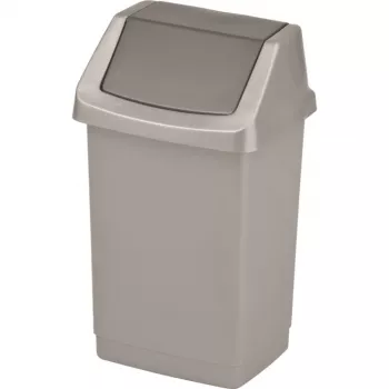 Curver Click-It Waste Bucket 9L Silver