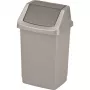 Curver Click-It Waste Bucket 9L Silver