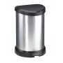 CURVER Deco Pedal Bin 15L Silver