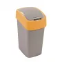 Curver Flip Bin 9L Waste Bucket Silver/Yellow