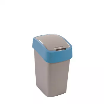 CURVER Deco Flip Bin 25L Waste Bin Silver/Blue