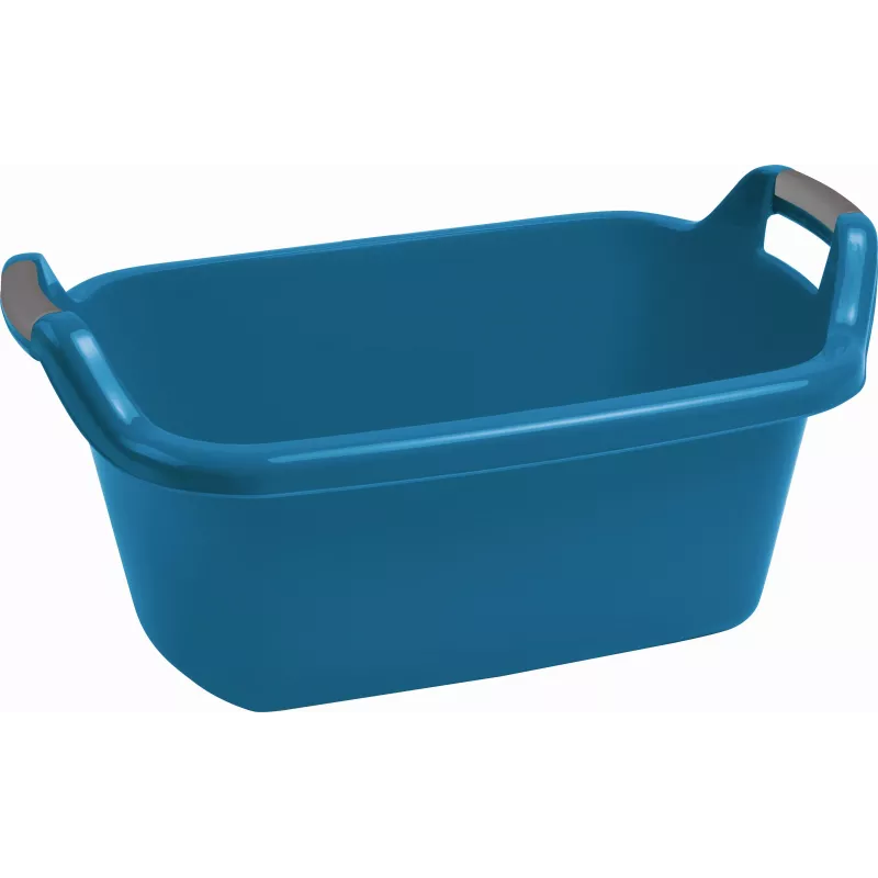 CURVER Oval Laundry Basket with Handles 35L Blue - Recycled Plastic Storage Bin