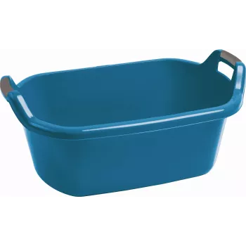 CURVER Infinity Oval Laundry Basket 55L Blue with Handles