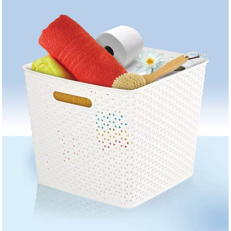CURVER My Style Square 25L Storage Basket Dark Brown 32.5x32.5x28cm