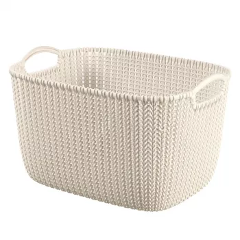 CURVER Basket Knit L Rectangle 19L 40x30x23cm White