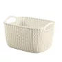 CURVER Knit Collection Rectangular Storage Basket S 8L White 30x22x17 cm