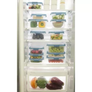 CURVER Smart Eco Fresh Rectangular Food Storage Container 3.5L Transparent with Green Lid