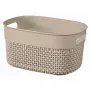 CURVER Filo S 6L Woven Storage Basket, Beige, Rectangular, Stackable, with Handles