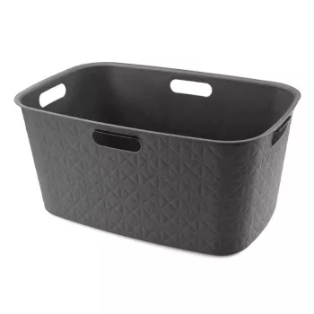 CURVER Softex 45L Laundry Basket 57x37x27cm Dark Grey