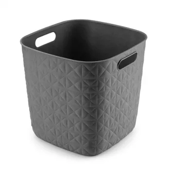 CURVER Softex Square Storage Basket 15L Dark Grey