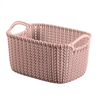 CURVER Knit XS Rectangular Storage Basket 3L 25x18x14 cm Pink