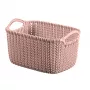 CURVER Knit XS Rectangular Storage Basket 3L 25x18x14 cm Pink