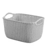 CURVER Knit Collection Rectangular Storage Basket 8L Light Grey