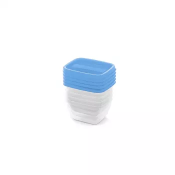 CURVER Rectangular Food Container Set 5x0.25L Vedo Transparent Blue