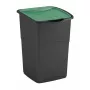 CURVER Koral Bin 47L Black/Green Swing Lid Waste Bin