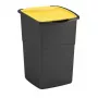 Curver Koral Bin 47L Black/Yellow Swing Lid Waste Bin