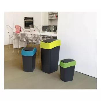 CURVER Flip Bin 45L Waste Bin Black/Yellow