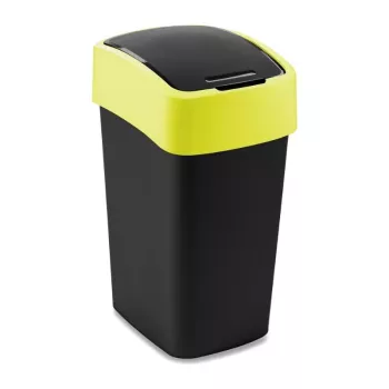 CURVER Flip Bin 25L Waste Bin Black/Yellow