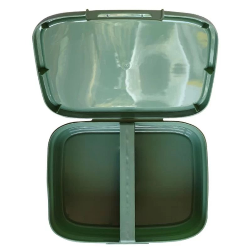 CURVER Snap Box Rectangular Food Storage Container with Divider 1.8L Green