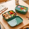 CURVER Snap Box Rectangular Food Storage Container with Divider 1.8L Green