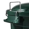 KEEEPER Hugo 70L Mega Waste Bin, Dark Green, Ø55 x 60.5 cm, Round, Removable Lid, Indoor/Outdoor, UV & Frost Resistant