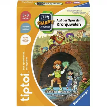 Ravensburger tiptoi Team SMART Investigates: On the Trail of the Crown Jewels - Interactive Detective Board Game for Ages 6-10, 1-4 Players, German Language, Requires tiptoi Pen