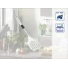 LEIFHEIT ProLine Spatula with Nylon Head and Stainless Steel Handle, Heat-Resistant up to 160°C, Dishwasher Safe