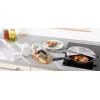LEIFHEIT ProLine Protective Splatter Guard for Frying Pans Ø28 cm, Stainless Steel Mesh, Black Handle