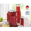 LEIFHEIT Hexagonal Glass Jar 1700 ml, Clear with Gold Lid