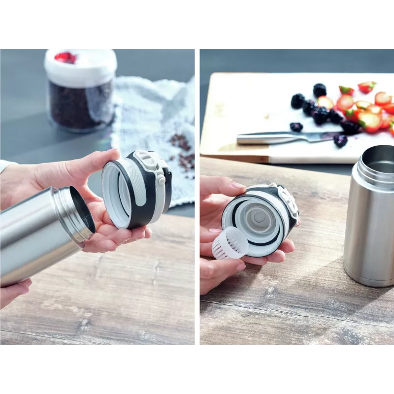 LEIFHEIT Thermo Mug Flip 350 ml Silver