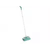 LEIFHEIT Mechanical Brush Regulus Supra - Manual Floor Sweeper with Natural Horsehair Bristles, 27 cm Cleaning Width, Silver/Blue