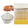 LEIFHEIT Citrus Juicer Manual Citrus Press 0.5L with 2 Cones, Sieve, Measuring Scale, Non-Slip Base, Dishwasher Safe