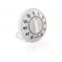 LEIFHEIT ComfortLine Mechanical Kitchen Timer, 60-Minute Wind-Up, Magnetic, White/Grey
