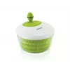 LEIFHEIT Salad Dryer Trend 4.5L Crank-Driven Salad Spinner with Serving Bowl, Green Lid