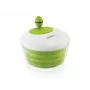 LEIFHEIT Salad Dryer Trend 4.5L Crank-Driven Salad Spinner with Serving Bowl, Green Lid