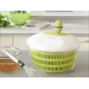 LEIFHEIT Salad Dryer Trend 4.5L Crank-Driven Salad Spinner with Serving Bowl, Green Lid