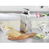 LEIFHEIT Four-Sided Grid Grater, Stainless Steel Blades, White/Silver, ComfortLine