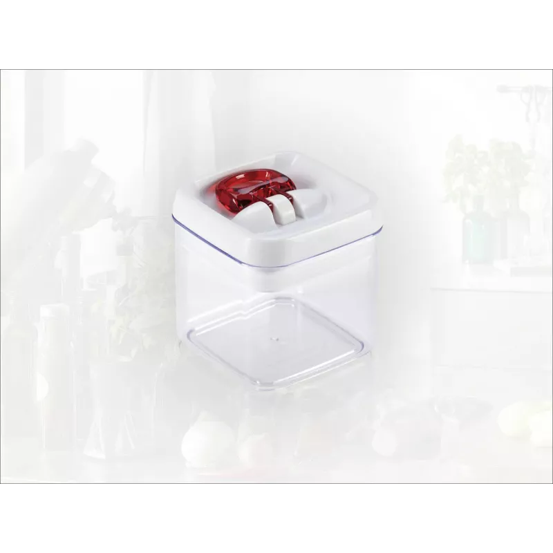 LEIFHEIT Fresh&Easy Food Storage Container 400ml - Airtight, Leak-Proof, BPA-Free, Transparent with Green Lid