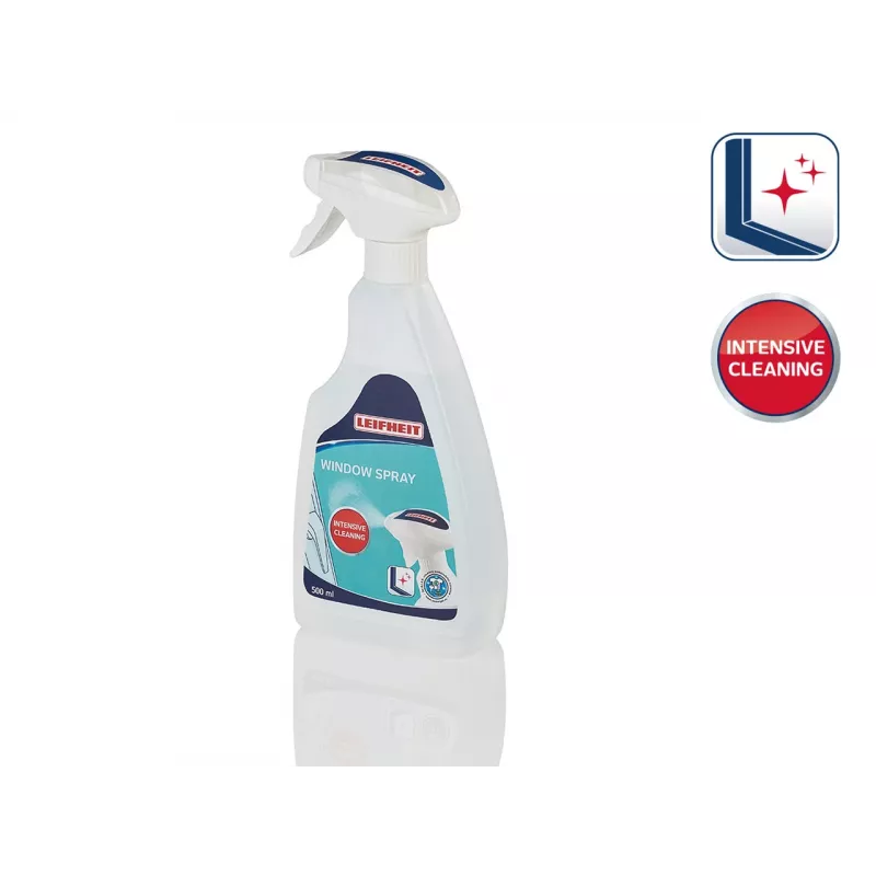 LEIFHEIT Window Spray Concentrate 500 ml – Makes 5 L Streak-Free Cleaner for Glass, Windows, Mirrors & Tiles, Optimized for Window Vacuums