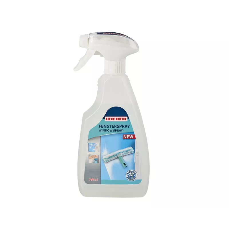 LEIFHEIT Window Spray Concentrate 500 ml – Makes 5 L Streak-Free Cleaner for Glass, Windows, Mirrors & Tiles, Optimized for Window Vacuums