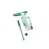 LEIFHEIT Vacuum Window Cleaner Dry&Clean with 43 cm Click System Handle, Electric Window Vacuum, White/Turquoise